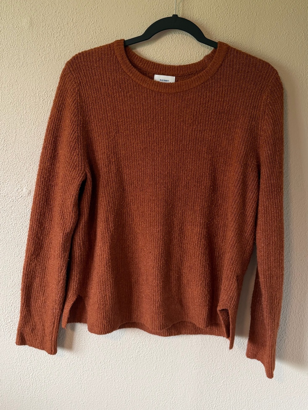 Old Navy Rust Waffle Knit Sweater | Women’s Large